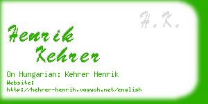 henrik kehrer business card